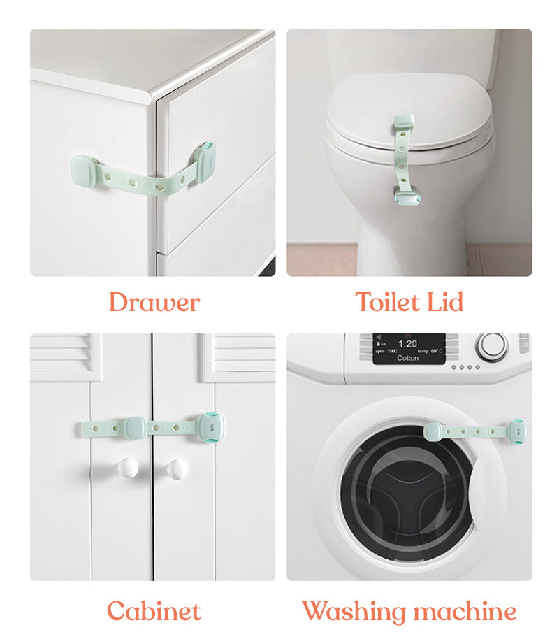 KUB Adjustable Safety Lock for Drawers, Cupboards, Cupboards & more - 2-pack
