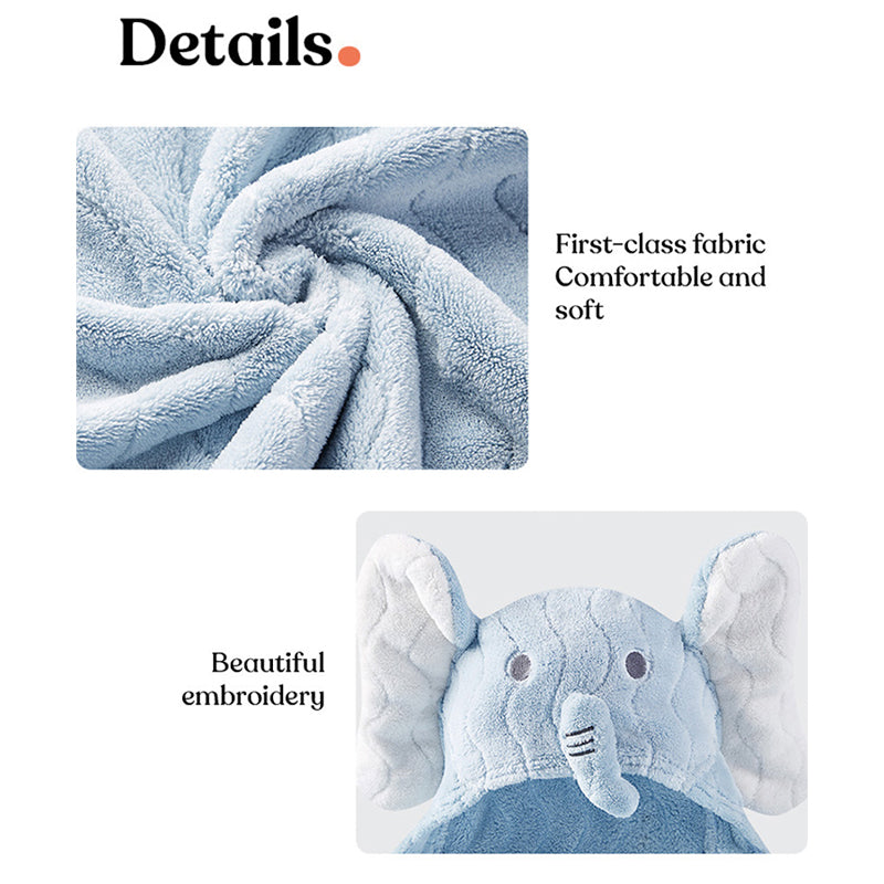 KUB - Premium Quick Drying Hooded Bath Towel - Green Dinosaur