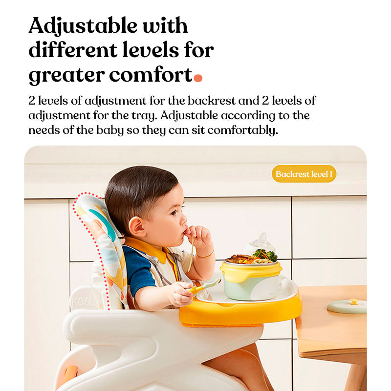 KUB Multi-Functional Feeding High Chair and Chair/Table Combination - Blue and Red