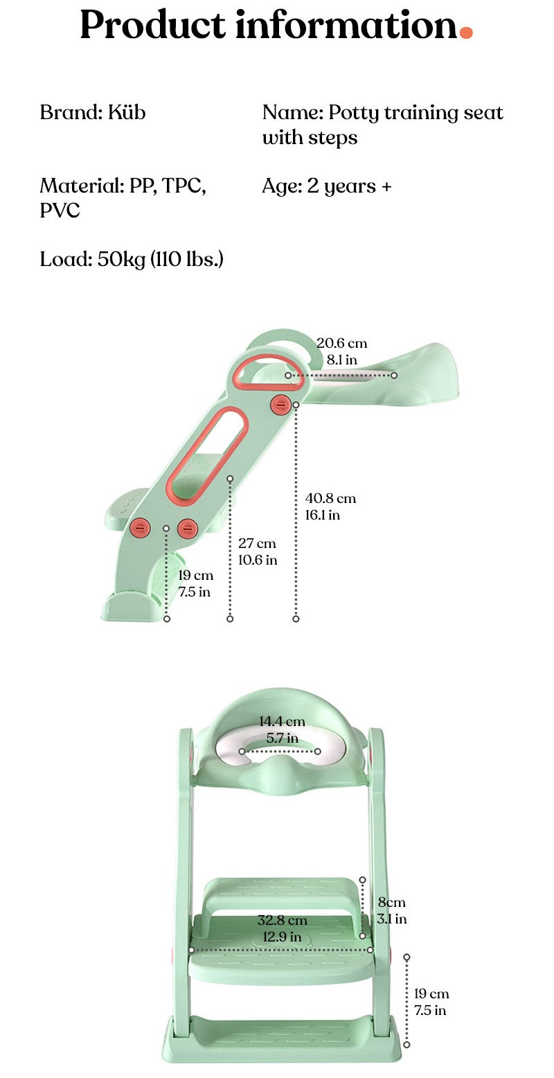 KUB Toilet Ladder & Chair for Kids