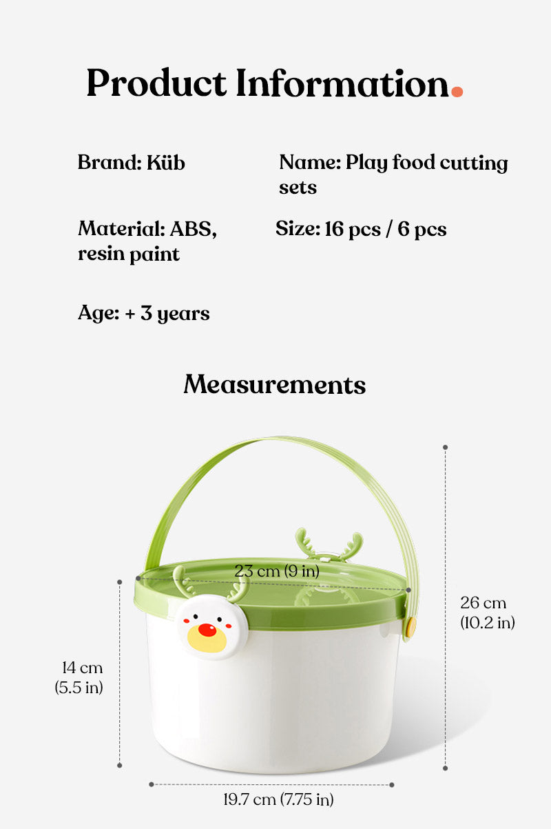 KUB Cutting Fruit & Veggies Kitchen Educational Gift Set - 16-Piece
