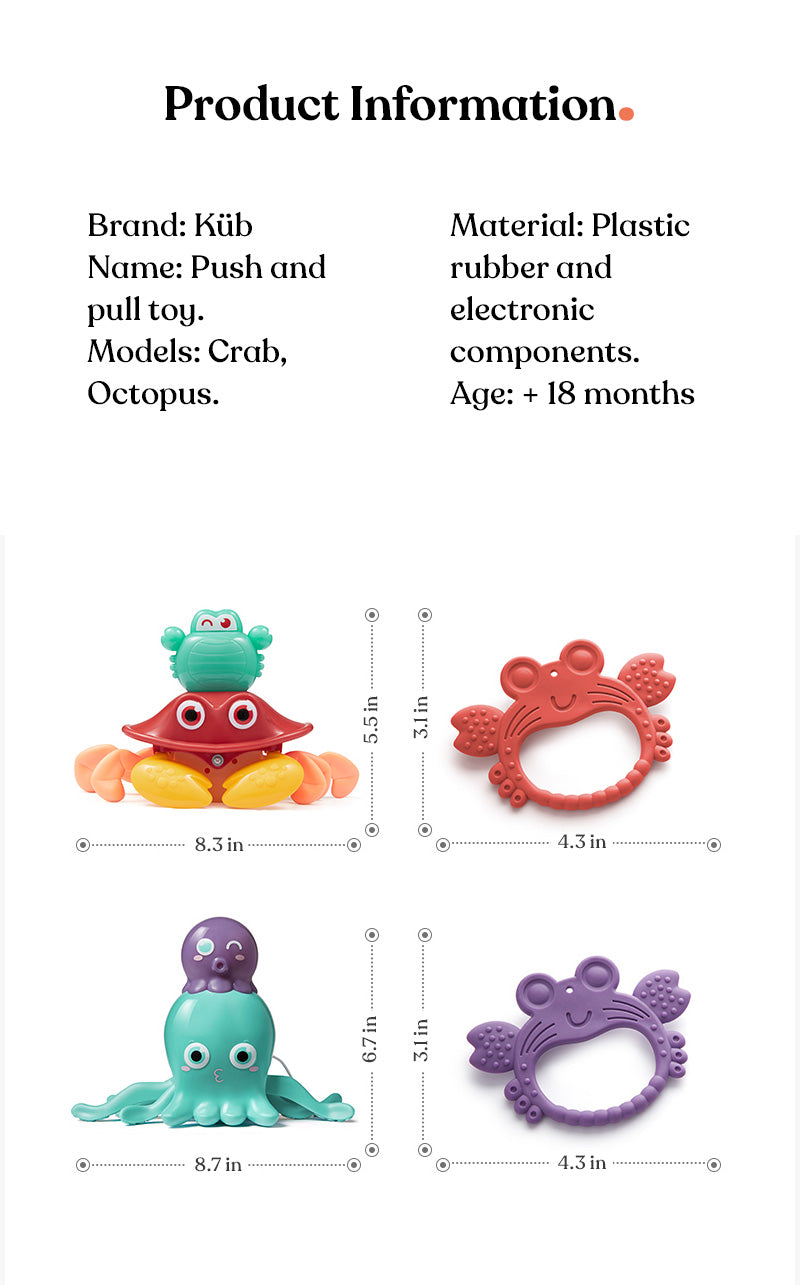 KUB Pull Along Toy - OCTOPUS