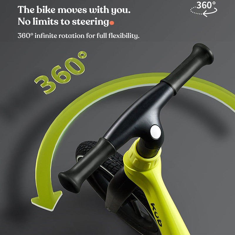 Kub Kids Balance Bike Scooter with Internal Rear Suspension