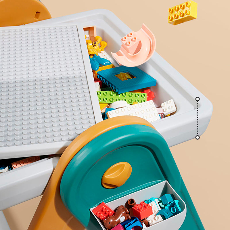 KUB Multi-Functional Building Block Table with Drawing Board, Easel & Chair