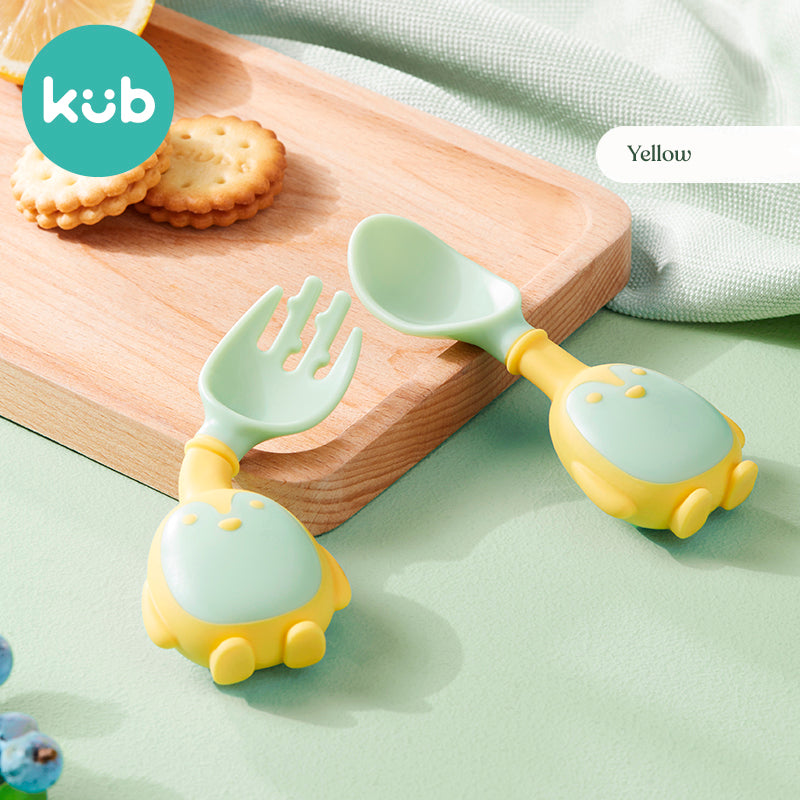 KUB Penguin Fork & Spoon Set : 0 - 4 years