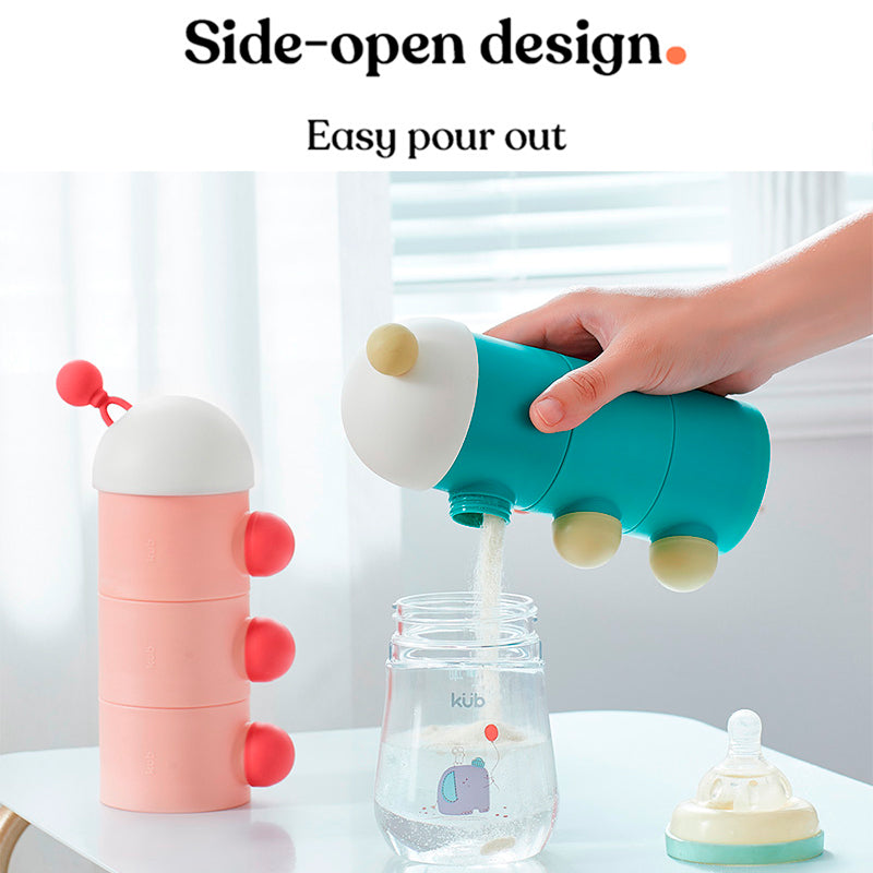 KUB Triple Layered Milk Powder & Snack Storage Container - Pink