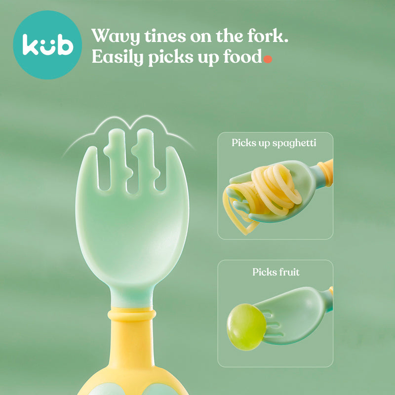 KUB Penguin Fork & Spoon Set : 0 - 4 years