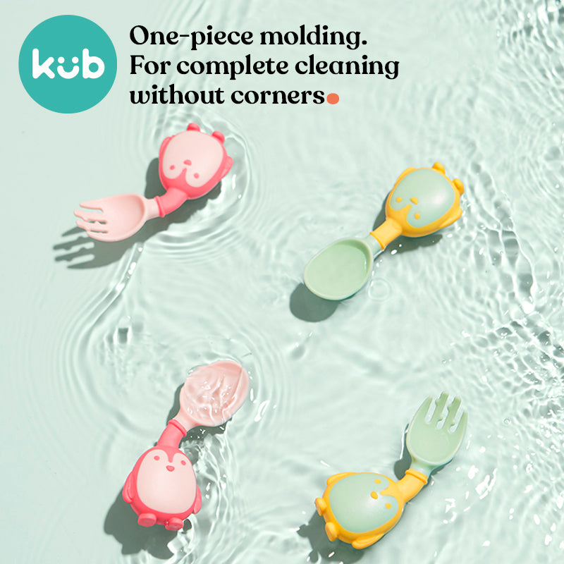 KUB Penguin Fork & Spoon Set : 0 - 4 years