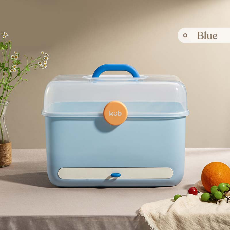 KUB Multifunctional Huge 38L Storage & Drying Box for Foods & Accessory - Blue
