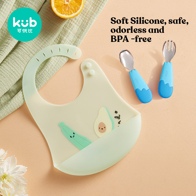 KUB Foldable Silicone Bib - PREMIUM - Yellow