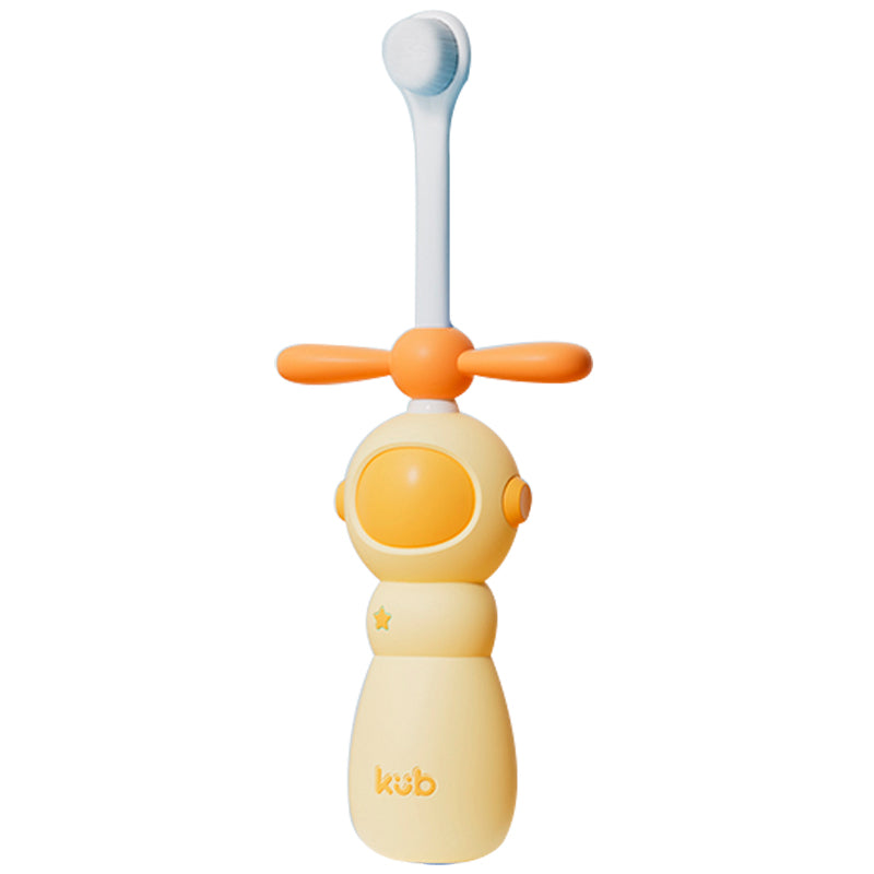 KUB Astronaut Kids Toothbrush for Children STAGE 1 : 1-3 Years - Yellow