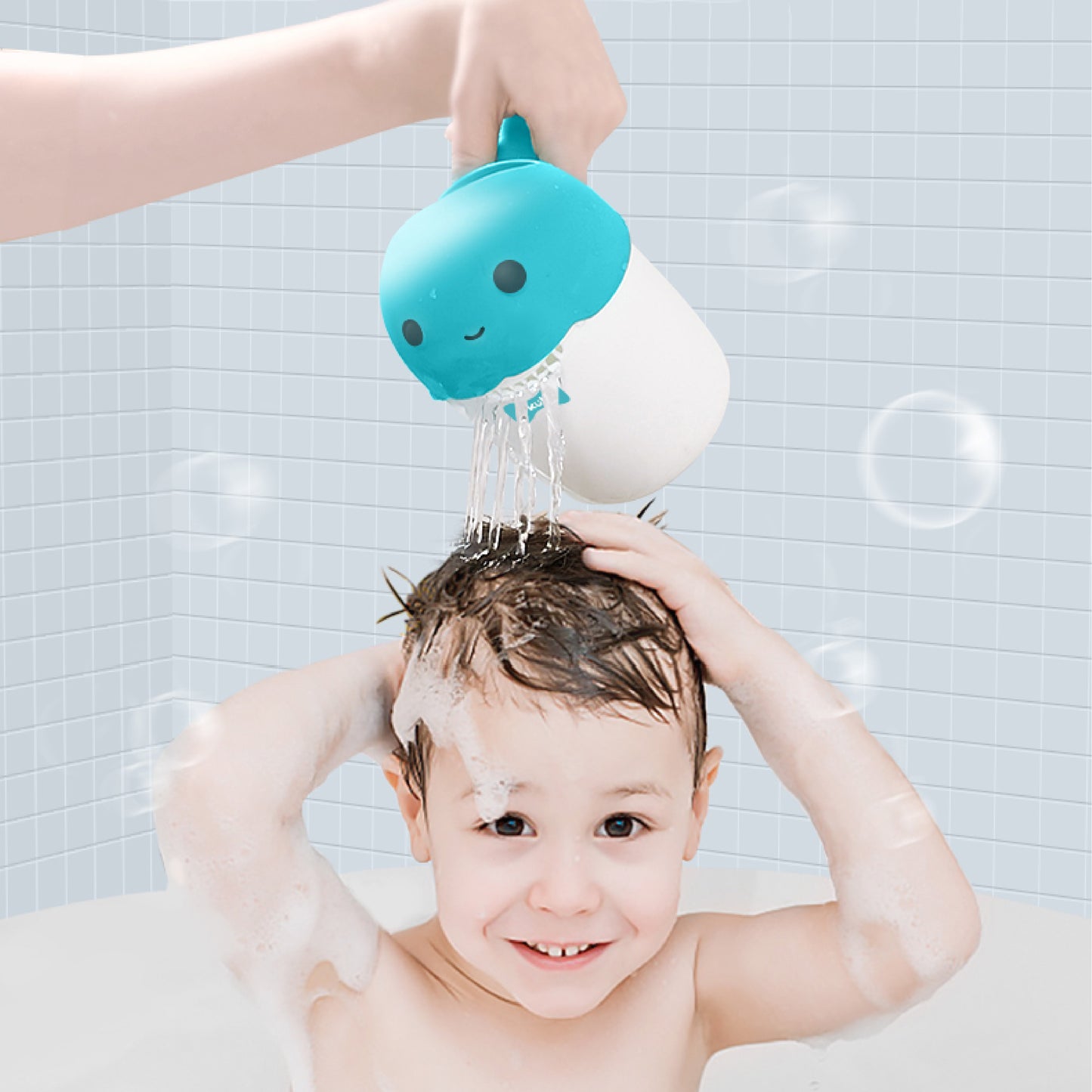 KUB Multifunctional bath cup for rinsing - Green Whale