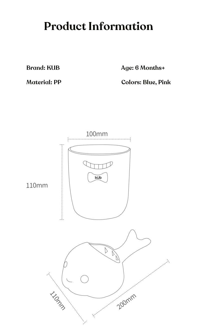 KUB Multifunctional bath cup for rinsing - Green Whale