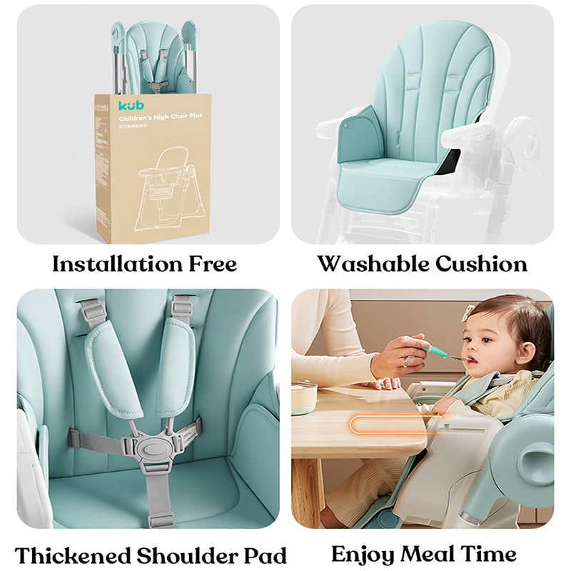 KUB Premium Portable Feeding Highchair with Adjustable Height - GreyYellow