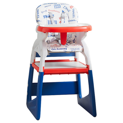 KUB Multi-Functional Feeding High Chair and Chair/Table Combination - Blue and Red