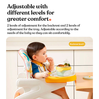KUB Multi-Functional Feeding High Chair and Chair/Table Combination - Blue and Red