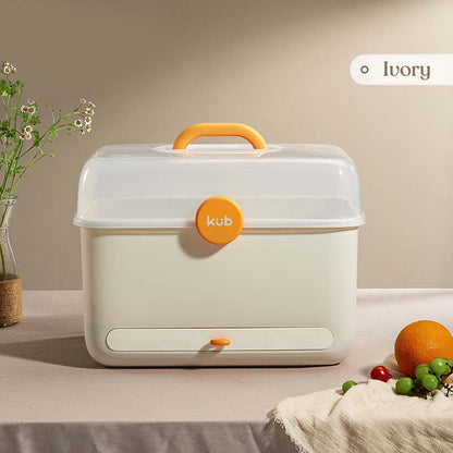 KUB Multifunctional Huge 38L Storage & Drying Box for Foods & Accessory - Ivory