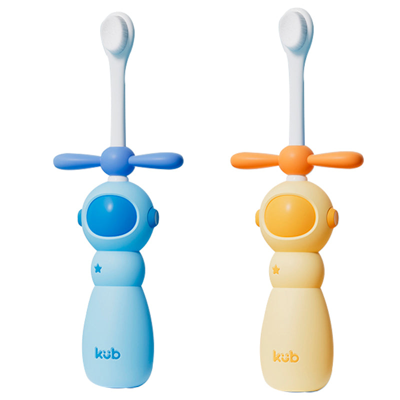 KUB Astronaut Kids Toothbrush for Children STAGE2  3- 6 Years - Yellow