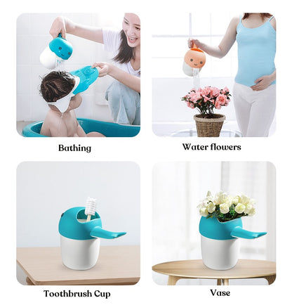 KUB Multifunctional bath cup for rinsing -  Green Whale