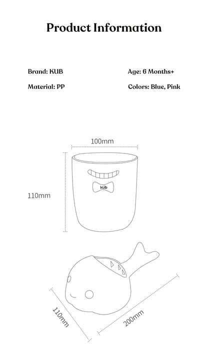 KUB Multifunctional bath cup for rinsing -  Green Whale
